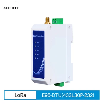 Беспроводная радиостанция LoRa SX127 Modbus модем 433 МГц 30 дБм 8 км с защитой от помех RS232 XHC E95-DTU (433L30P-232)