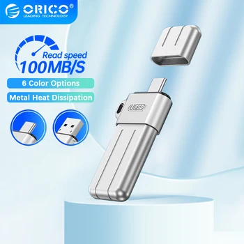 ORICO USB Stick USB 3.2 USB Флэш-накопители 32 ГБ 64 ГБ 128 ГБ 256 ГБ Флеш-накопитель Memory Stick Металлический U-диск Красочный Флешка для Type-C