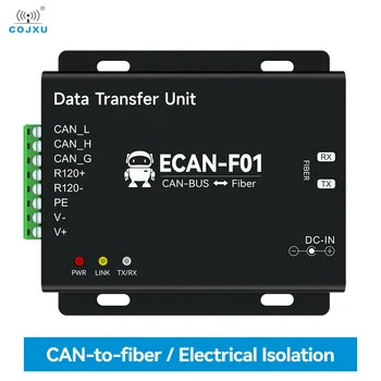 1 Комплект Беспроводной модем CAN для оптоволоконного соединения COJXU ECAN-F01 постоянного тока: 8 В ~ 28 В 20 км Скорость передачи данных 5 К-1 Мбит/с Защита электрической изоляции Can2.0