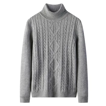 новый весенне-осенний свитер, мужская трикотажная нижняя рубашка с высоким воротом, трендовые теплые спортивные красивые свитера 9791