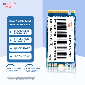 Xishuo M.2 NVMe PCIe 3,0 SSD 256 ГБ 1 ТБ 512 ГБ M.2 2242 PCIe Жесткий Диск Внутренний Твердотельный накопитель для Настольного ноутбука