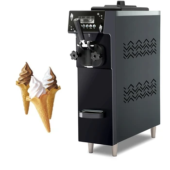Настольная машина для мягкого мороженого 12Л/ч, коммерческая автоматическая машина для приготовления мороженого с одной головкой