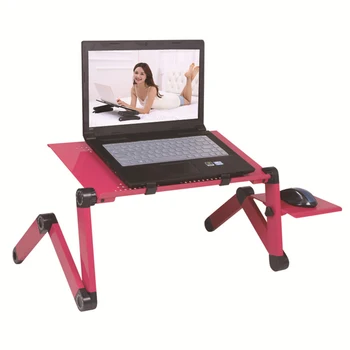 Портативный складной регулируемый столик для ноутбука, настольный компьютер, подставка для ноутбука, лоток для дивана-кровати, черный