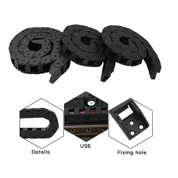 Мягкий высококачественный нейлон 250 мм для кабельных цепей VORON 2.4 комплект черных проволочных цепей с отверстием для 3D-принтера