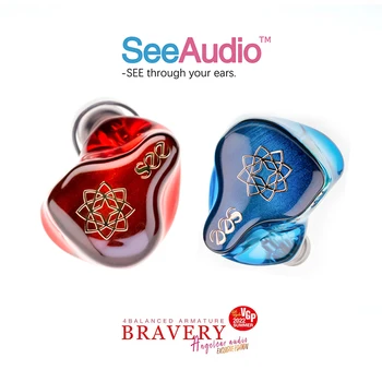 SeeAudio Bravery Edition Юбилейный Hi-Fi Наушник 4BA С балансной Арматурой В Ухе IEM Из Смолы С Высокими Частотами Для Вокальной музыки 2Pin Съемный