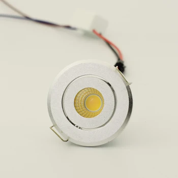 10 шт. мини-светильник мощностью 1 Вт 3 Вт из серебристого алюминия, точечный светодиодный светильник, потолочный светильник небольшого размера, 40-45 мм