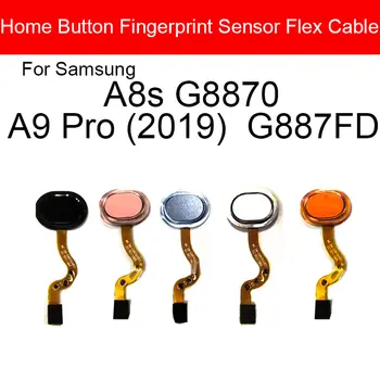 Кнопка Home Гибкий Кабель с Отпечатком пальца Для Samsung Galaxy A8s A9 Pro 2019 Кнопка Возврата Меню Гибкая Лента Запасные Части Для Ремонта