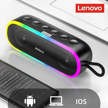 Lenovo K8 true wireless bluetooth маленький аудиомагнитофон для дома, автомобиля, мини-сабвуфер с высокой громкостью, басовый динамик, музыкальная коробка объемного звучания