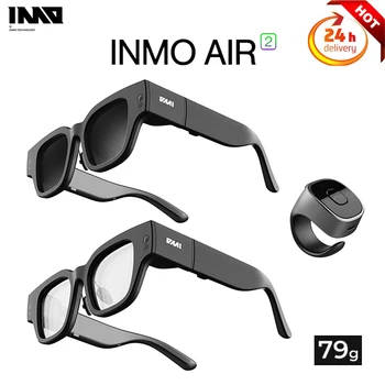 Очки INMO Air2 AR, 4 + 32 ГБ, настраиваемый сенсорный экран, очки для интеллектуального перевода, плоское зеркало/черные солнцезащитные очки, предпродажа