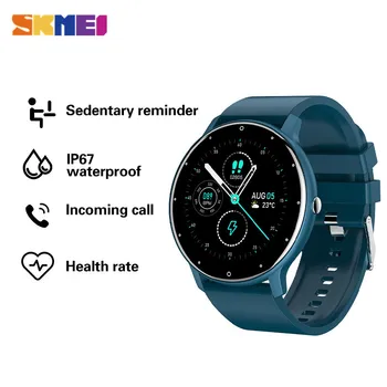 SKMEI Bluetooth Smart Watch Full Touch Scree Sport Фитнес-трекер IP6X Водонепроницаемые смарт-часы для Android ios