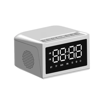 Новый Беспроводной Зарядный Динамик HF18 FM-радио Светодиодный Дисплей Будильник Многофункциональный Цифровой Будильник Bluetooth Динамик 3 в 1