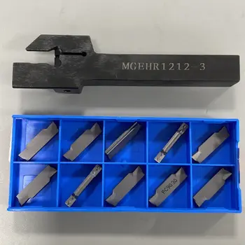 10 × Твердосплавная вставка MGMN300-M и отрезной токарный держатель MGEHR1212-3 Токарный инструмент