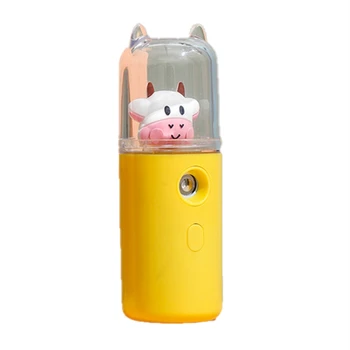 Увлажнитель воздуха для Коров, женский инструмент для пополнения воды для макияжа, ручной USB-распылитель женских духов, спиртовой Нанопрыскиватель желтого цвета