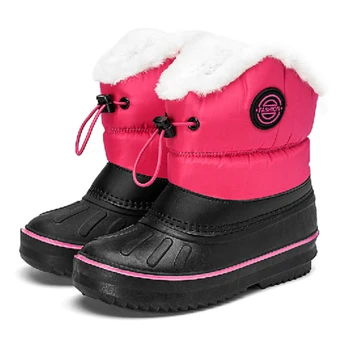 Новые зимние Плюс бархатные Зимние ботинки для девочек и мальчиков, кожаная обувь, детская плюшевая теплая обувь для больших детей, нескользящая