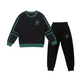 Осенний комплект одежды Pring для мальчиков, детский пуловер с длинными рукавами и брюки, детские топы, брюки, спортивные костюмы из 2 предметов, одежда для отдыха