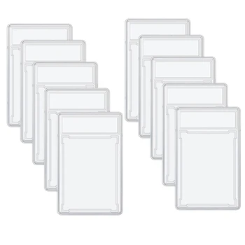 Защитный чехол для торговых карточек из 10 предметов, Акриловые прозрачные градуированные держатели для карт с этикетками, жесткие рукава для карточек