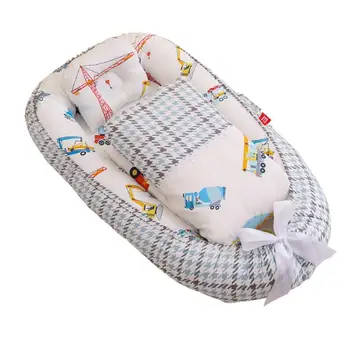 Детская кроватка, люлька, гнездо, Шезлонг для новорожденных, Корзина для подушек, Переносная Детская кроватка, Дорожная подушка-колыбель для младенцев