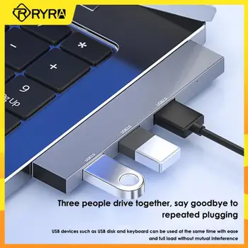 RYRA 3 в 1 USB2.0 USB3.0 Концентратор Универсальная компактная мини-док-станция Plug Splitter Play USB-концентратор высокоскоростные компьютерные аксессуары