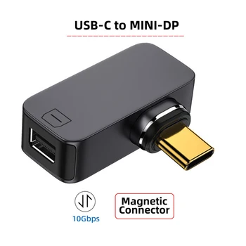 Магнитный адаптер CY USB C, USB3.1 Type-C для подключения к VGA/HDMI/DP/MINI-DP/1000 Мбит/с, сетевой адаптер Gigabit Ethernet LAN для ноутбука