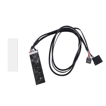 USB 2.0 9-контактный Разъем 1-4 Удлинитель-концентратор Разветвитель USB 1-4 Штекер 20 см 9-контактный Внутренний кабель Адаптер материнской платы Конвертер