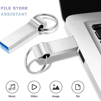 Флэш-накопитель USB 2.0, Металлическая мини-флешка 16 ГБ, 32 ГБ, 64 ГБ, 128 ГБ, флешка Cle, USB-накопитель, Брелок для ключей, USB Flash