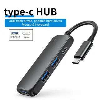 USB-концентратор, адаптер 4 В 1, USB Type C, USB 3.0, концентратор, разветвитель, адаптер для MacBook Pro Air, Huawei Mate 30, док-станция, концентратор