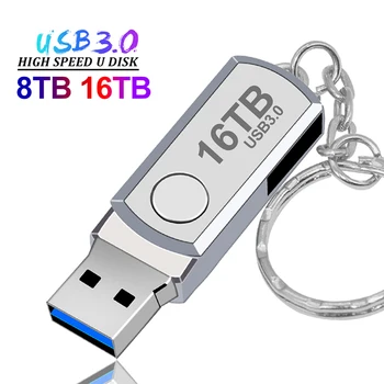 Новый USB 3.0 Флешка 2 ТБ Высокоскоростной флеш-накопитель 16 ТБ Металлический Cle USB Флэш-накопитель 4 ТБ 8 ТБ Портативный SSD Memoria USB Бесплатная Доставка