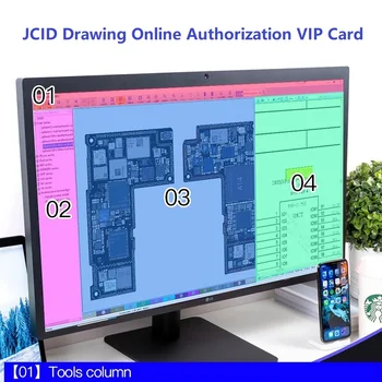 Схема рисования VIP-карты JC JCID Интеллектуальный онлайн-ключ, схематическое растровое изображение для iPhone iPad Android, инструмент для ремонта программного обеспечения Circuit