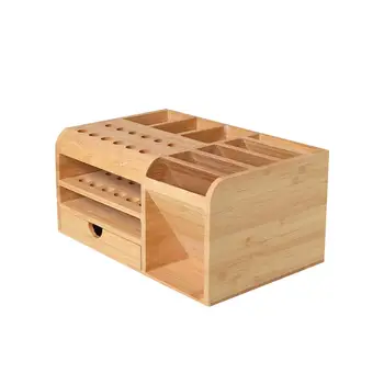 Коробка для сортировки канцелярских товаров, Прочная Многофункциональная Винтажная настольная коробка для хранения, контейнер для кистей для домашнего класса