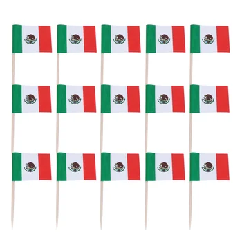 Выбор флага Мексика Зубочистка Выбор торта Флаги Флаг Мексики Торт Кекс Топперы Флаги Украшения для празднования спортивных мероприятий
