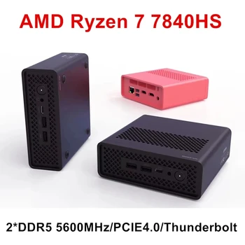 Новый Игровой мини-ПК Topton AMD Ryzen 7 7840HS 2 * DDR5 5600 МГц PCIE4.0 USB4.0 Thunderbolt4 Windows 11 Портативный мини-компьютер WiFi6