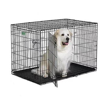 Двойная дверца для собаки I-Crate-Цвет: черный, Размер: 36x23x25