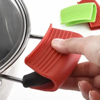 Силиконовые перчатки из 2 предметов, Антипригарный термостойкий зажим для кастрюли, зажим для горячей плиты, Изоляционные рукавицы для духовки, противоскользящий инструмент для выпечки