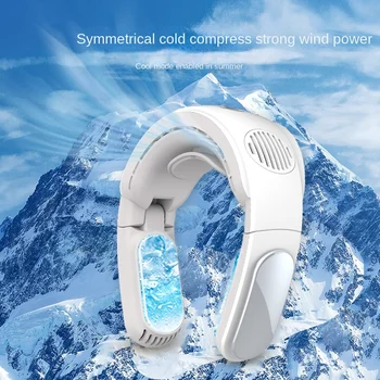 Подвесной вентилятор на шею, мобильный охладитель кондиционера, USB перезаряжаемый, носимый, складной, безлопастный, для путешествий, кемпинга для дома на открытом воздухе