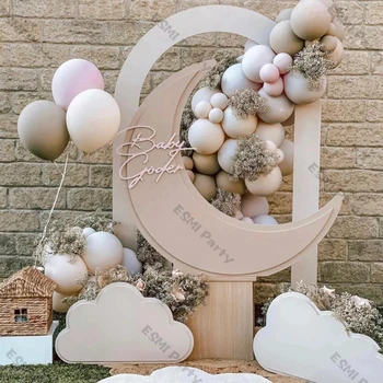 Двухслойные розовые воздушные шары Maca Baby, детский душ, вечеринка по случаю дня рождения девочки, гирлянда, украшение арки, абрикосово-бежевый балон для свадьбы