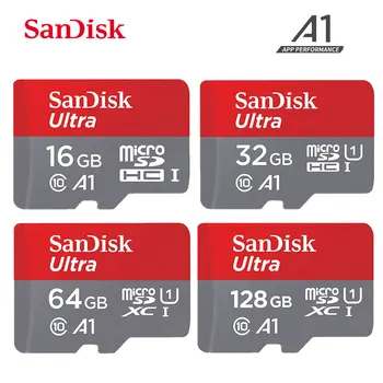 Карта памяти SanDisk Ultra A1 Microsd 256 ГБ 128 ГБ 64 ГБ 32 ГБ 16 ГБ microSDHC/SDXC UHS-I U3 V30 TF Карта micro sd cartao de memoria