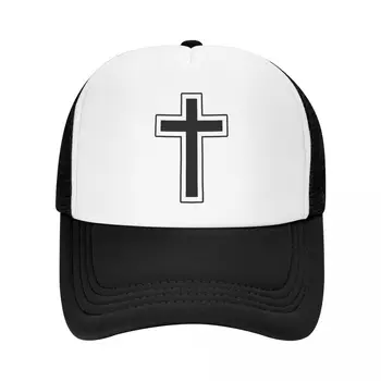 Классическая шляпа дальнобойщика с католическим крестом Иисуса, мужская женская бейсболка для взрослых, регулируемая по индивидуальному заказу, летняя христианская религиозная бейсболка