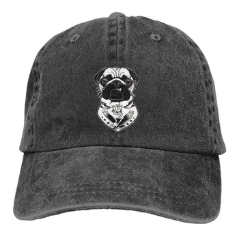 Многоцветная шляпа, Остроконечная Женская кепка с Татуировкой Собаки Мопса, Персонализированные шляпы для защиты козырька