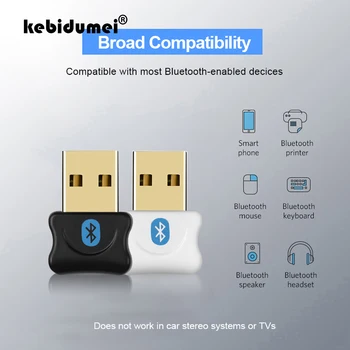 USB Bluetooth V5.0 Адаптер Dongle Aux Аудио Bluetooth 5,0 для динамика Музыкальный приемник Передатчик для компьютера PS4 PC Мышь