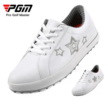 Женская обувь для гольфа с полой звездой PGM, водонепроницаемая обувь из супер волокна, обувь для занятий спортом и отдыха на открытом воздухе