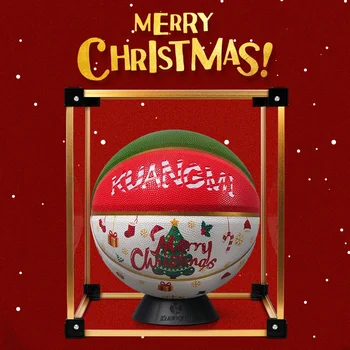 Рождественская тема Kuangmi Баскетбол Санта-Клаус Лось Искусственная кожа Матч В помещении на открытом воздухе Баскетбольный мяч Размер 7