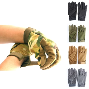 Уличные тактические камуфляжные перчатки для спецназа, износостойкие перчатки для стрельбы, армейский вентилятор, защита поля, перчатки на все пальцы, охота