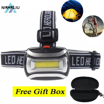 Подарочная коробка F5, мини-налобный фонарь COB LED, водонепроницаемый налобный фонарь Lanterna Для кемпинга на открытом воздухе, ночной рыбалки, легкой езды
