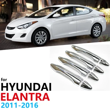 Для Hyundai Elantra Avante i35 Elantra MD UD MK5 2011-2016 Хромированная Дверная Ручка Автомобиля, Накладка, Наклейка, Аксессуары Для Укладки Автомобилей
