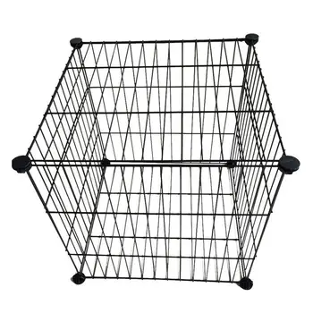 Многофункциональная сетка из черного металла 35x35 см, Комбинированное хранилище, шкаф для кубиков DIY и Модульная полка, Сетка из проволочной сетки, Полка и стеллаж