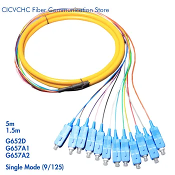 распределительный кабель из 2шт 12 волокон- SC/UPC-SM (9/125)-G652D, G657A1, G657A2 /Пучковая волоконная косичка