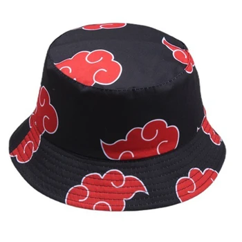 Товары из японского Аниме Naroto Akatsuki, Красное облако, панама, Рыбацкая шляпа, Солнцезащитный крем для женщин, мужская летняя шляпа