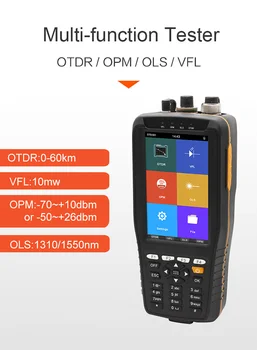 Бесплатная Доставка Многофункциональный TM290 Smart Handy OTDR SM 1310/1550nm 22/20dB 60 км + Визуальный дефектоскоп 10 МВт + Оптический измеритель мощности