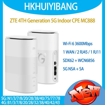 Оригинальный ZTE 4-го поколения 5G Крытый CPE MC888 Mesh WiFi 6 3600 Мбит/с 3GPP Release 16 NSA + SA 5G Беспроводной маршрутизатор 2 Гигабитных Порта