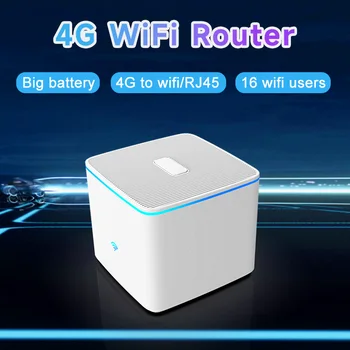4G WIFI маршрутизатор встроенный аккумулятор CPE SIM-карта WiFi модем точка доступа 16 пользователей Wi-Fi RJ45 WAN LAN LTE беспроводной маршрутизатор